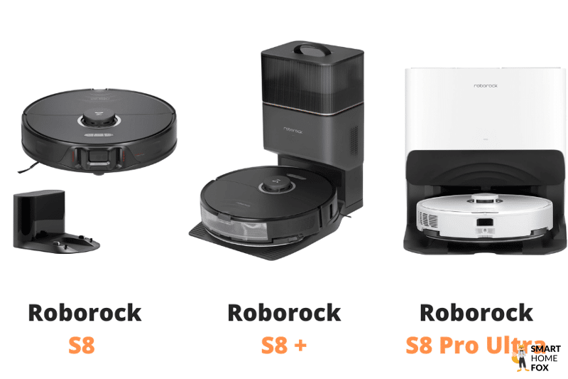 Различные модели серии Roborock S8.